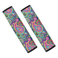 Colorful Paisley Pattern Print Car Seat Belt Covers