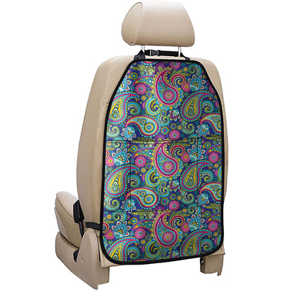 Colorful Paisley Pattern Print Car Seat Organizers