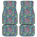 Colorful Paisley Pattern Print Front and Back Car Floor Mats