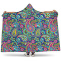 Colorful Paisley Pattern Print Hooded Blanket
