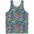 Colorful Paisley Pattern Print Men's Tank Top