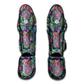 Colorful Paisley Pattern Print Muay Thai Shin Guards