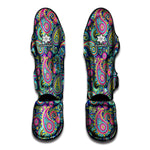Colorful Paisley Pattern Print Muay Thai Shin Guard