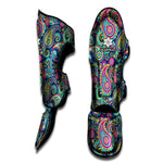 Colorful Paisley Pattern Print Muay Thai Shin Guard