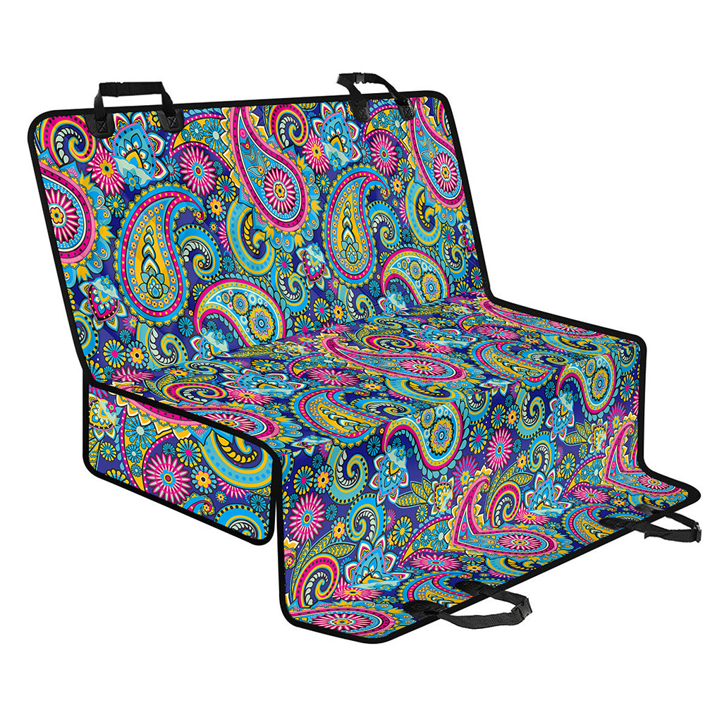 Colorful Paisley Pattern Print Pet Car Back Seat Cover