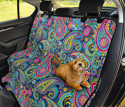 Colorful Paisley Pattern Print Pet Car Back Seat Cover