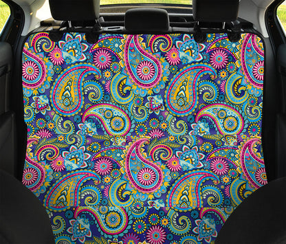 Colorful Paisley Pattern Print Pet Car Back Seat Cover