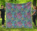 Colorful Paisley Pattern Print Quilt