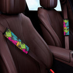 Colorful Palm Tree Pattern Print Car Seat Belt Covers