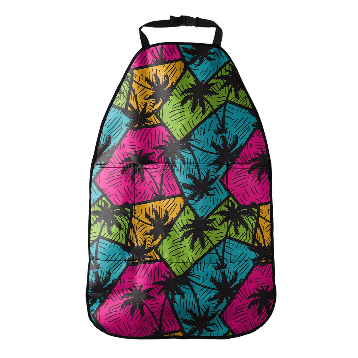 Colorful Palm Tree Pattern Print Car Seat Organizers
