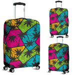 Colorful Palm Tree Pattern Print Luggage Cover GearFrost