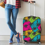 Colorful Palm Tree Pattern Print Luggage Cover GearFrost