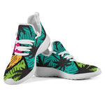 Colorful Palm Tree Pattern Print Mesh Knit Shoes GearFrost