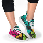 Colorful Palm Tree Pattern Print Mesh Knit Shoes GearFrost