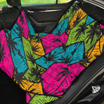 Colorful Palm Tree Pattern Print Pet Car Back Seat Cover