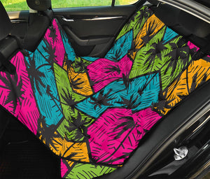 Colorful Palm Tree Pattern Print Pet Car Back Seat Cover