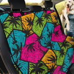 Colorful Palm Tree Pattern Print Pet Car Back Seat Cover