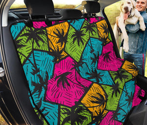 Colorful Palm Tree Pattern Print Pet Car Back Seat Cover