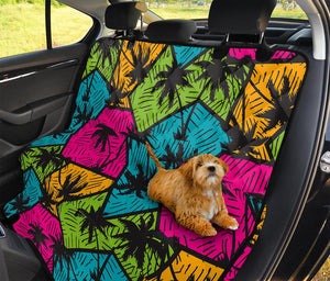 Colorful Palm Tree Pattern Print Pet Car Back Seat Cover