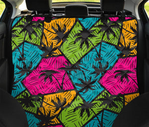 Colorful Palm Tree Pattern Print Pet Car Back Seat Cover