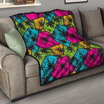 Colorful Palm Tree Pattern Print Quilt