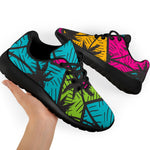 Colorful Palm Tree Pattern Print Sport Shoes GearFrost