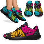 Colorful Palm Tree Pattern Print Sport Shoes GearFrost