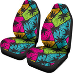 Colorful Palm Tree Pattern Print Universal Fit Car Seat Covers