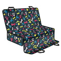 Colorful Paw And Bone Pattern Print Pet Car Back Seat Cover