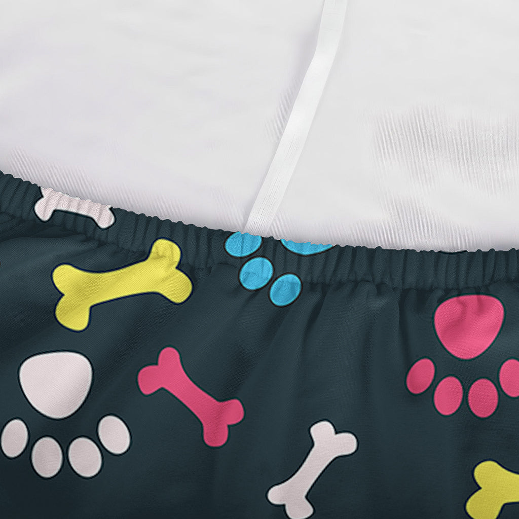Colorful Paw And Bone Pattern Print Sofa Cover