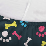 Colorful Paw And Bone Pattern Print Sofa Cover