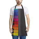 Colorful Piano Keyboard Print Apron