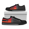 Colorful Piano Keyboard Print Black Low Top Sneakers