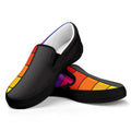 Colorful Piano Keyboard Print Black Slip On Sneakers