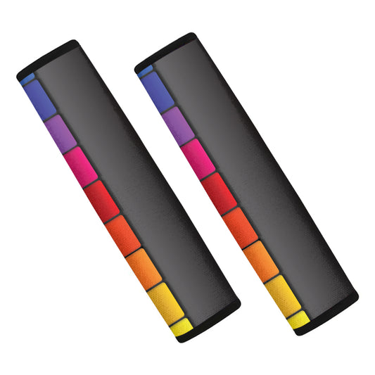 Colorful Piano Keyboard Print Car Seat Belt Covers