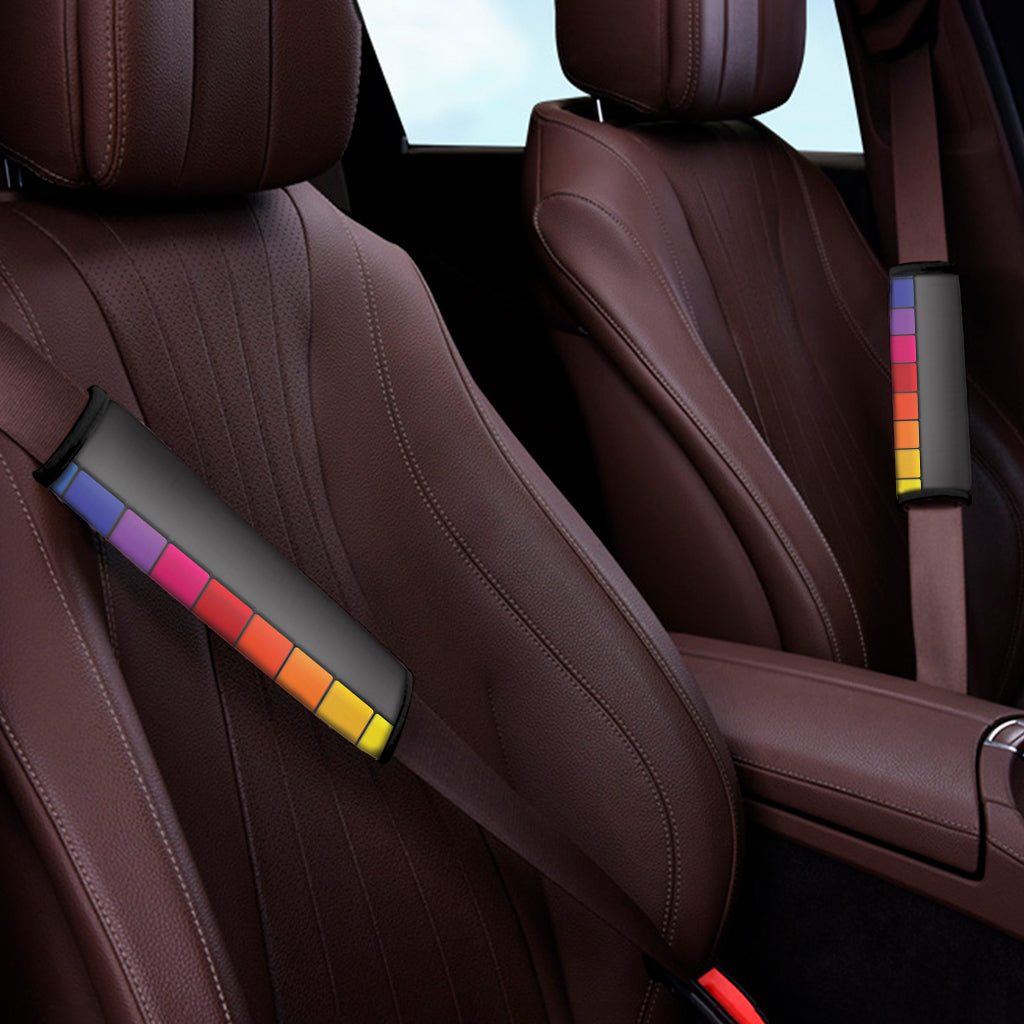 Colorful Piano Keyboard Print Car Seat Belt Covers