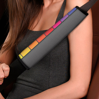 Colorful Piano Keyboard Print Car Seat Belt Covers
