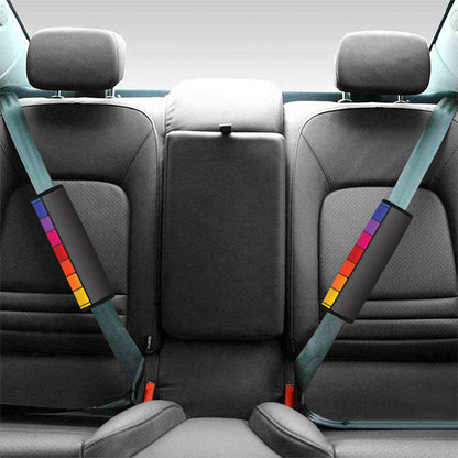 Colorful Piano Keyboard Print Car Seat Belt Covers