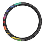 Colorful Piano Keyboard Print Car Steering Wheel Cover