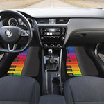 Colorful Piano Keyboard Print Front and Back Car Floor Mats