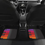 Colorful Piano Keyboard Print Front and Back Car Floor Mats
