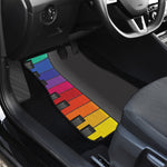 Colorful Piano Keyboard Print Front and Back Car Floor Mats
