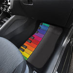 Colorful Piano Keyboard Print Front and Back Car Floor Mats