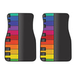 Colorful Piano Keyboard Print Front Car Floor Mats