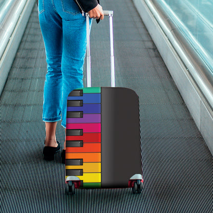 Colorful Piano Keyboard Print Luggage Cover