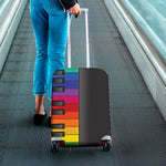 Colorful Piano Keyboard Print Luggage Cover