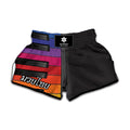Colorful Piano Keyboard Print Muay Thai Boxing Shorts
