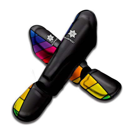 Colorful Piano Keyboard Print Muay Thai Shin Guard