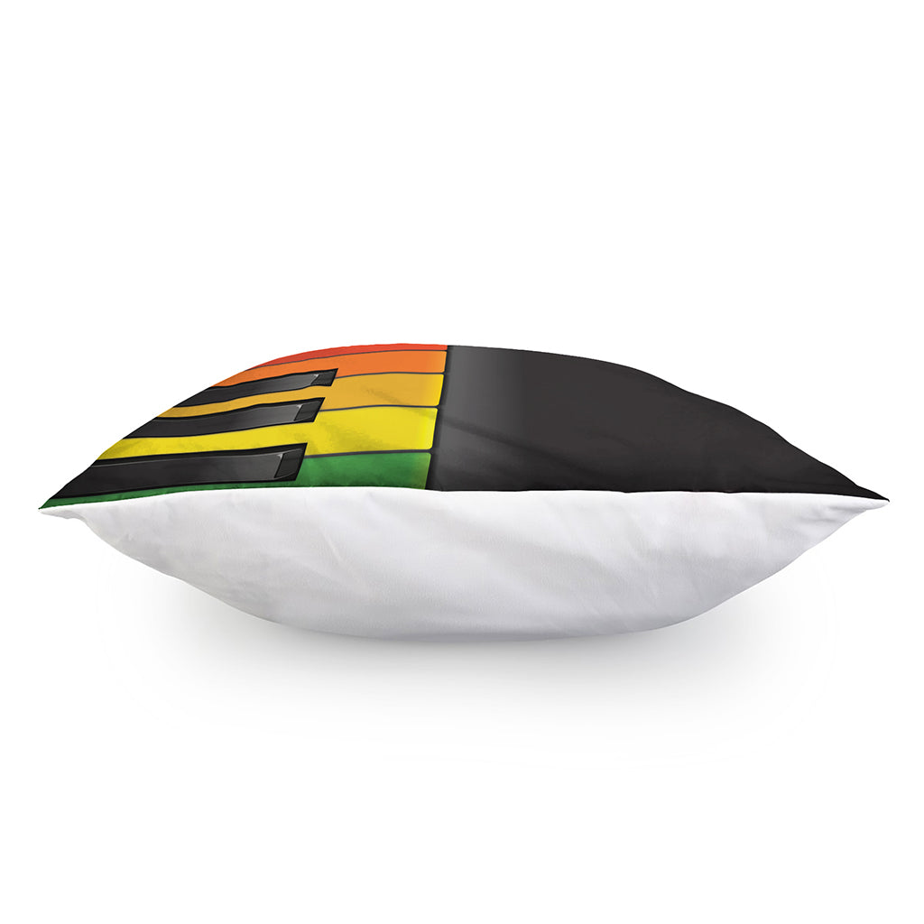 Colorful Piano Keyboard Print Pillow Cover
