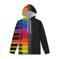 Colorful Piano Keyboard Print Pullover Hoodie